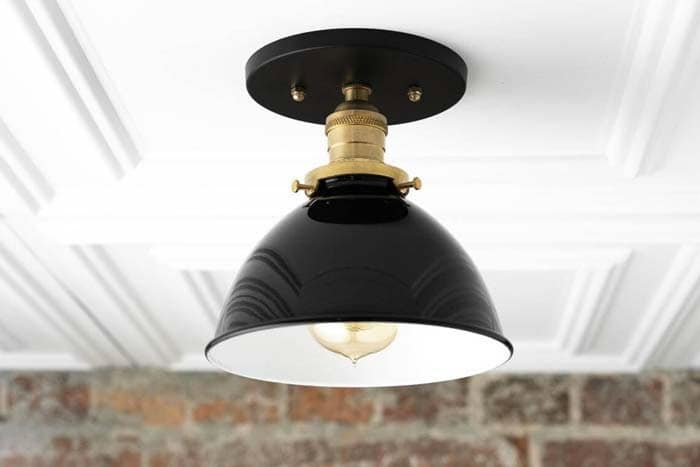 Black Farmhouse Flush Ceiling Light