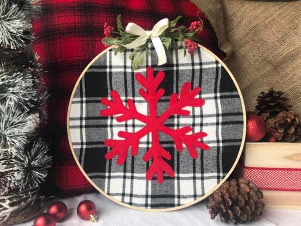 Make a Snowflake Ornament with Buffalo Check Backdrop