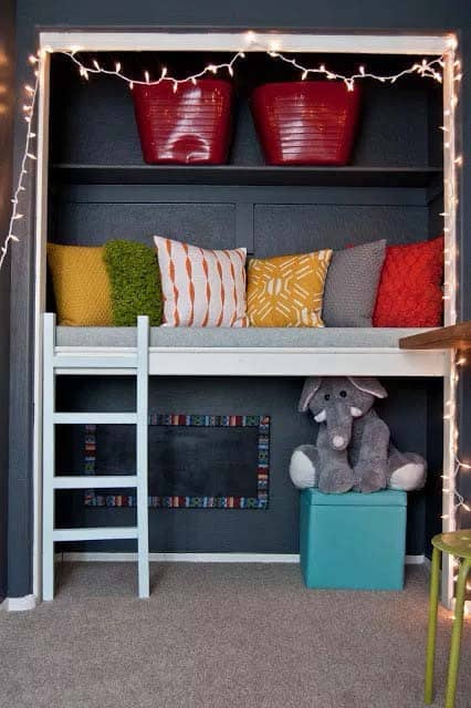 Create a Playroom with Additional Toy Storage in a Closet