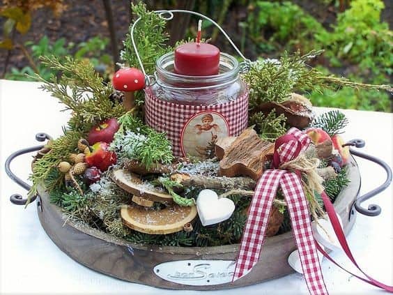 Add Rustic Charm with a Vintage Candle Centerpiece