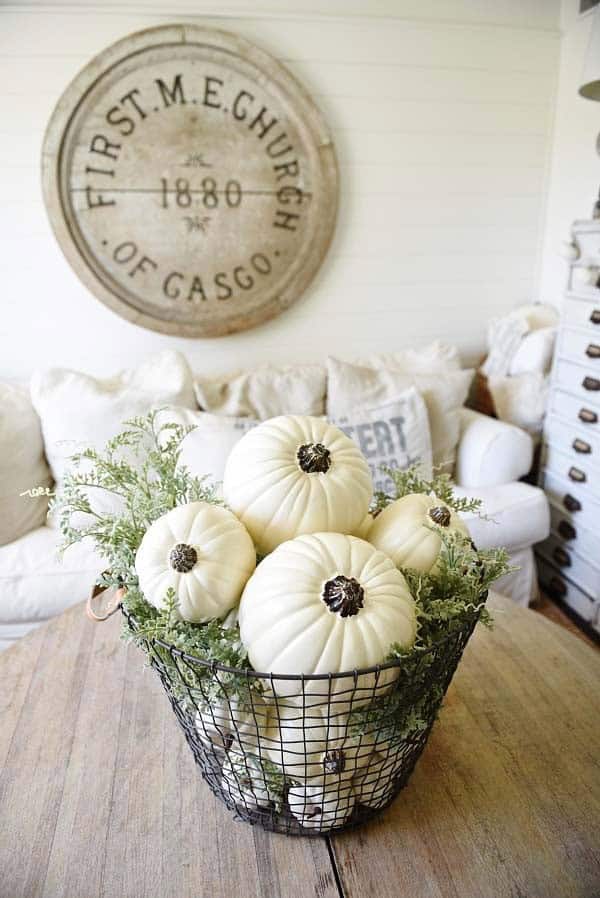 Bring Farmhouse Charm with a Metal Bucket Pumpkin Display