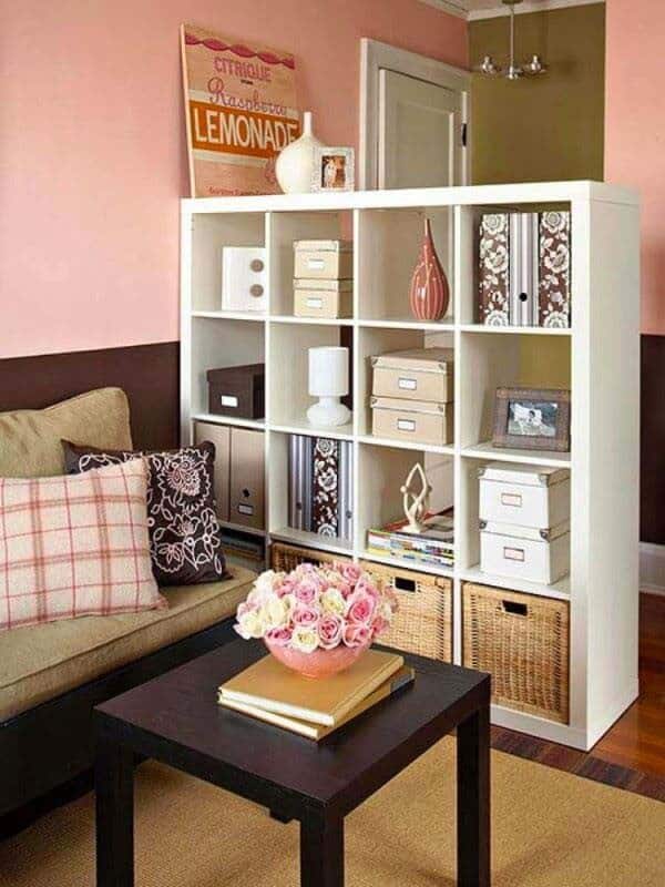 Create A Visual Wall With Storage