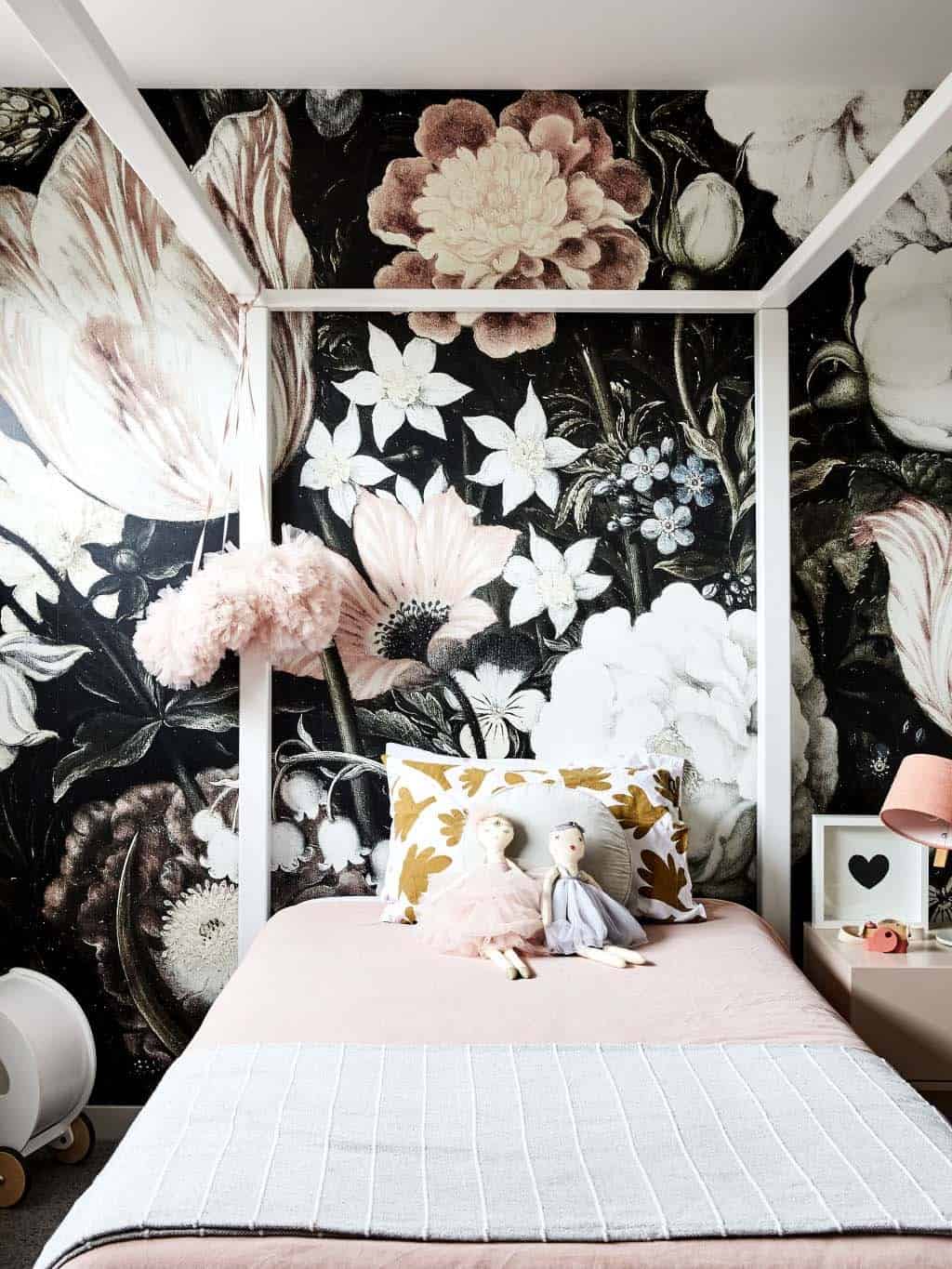 Bring a Romantic Touch with Floral Wallpaper