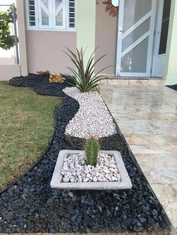 Create a Rock Garden Next to a Walkway