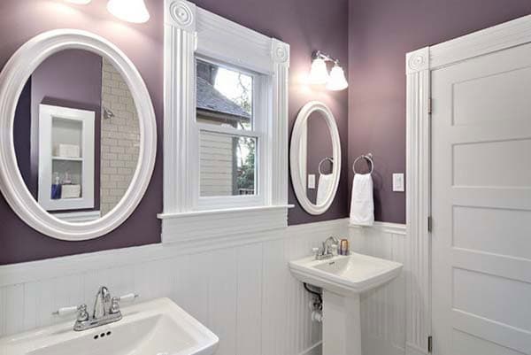 Spruce Up Your Bathroom with a Touch of Purple and White