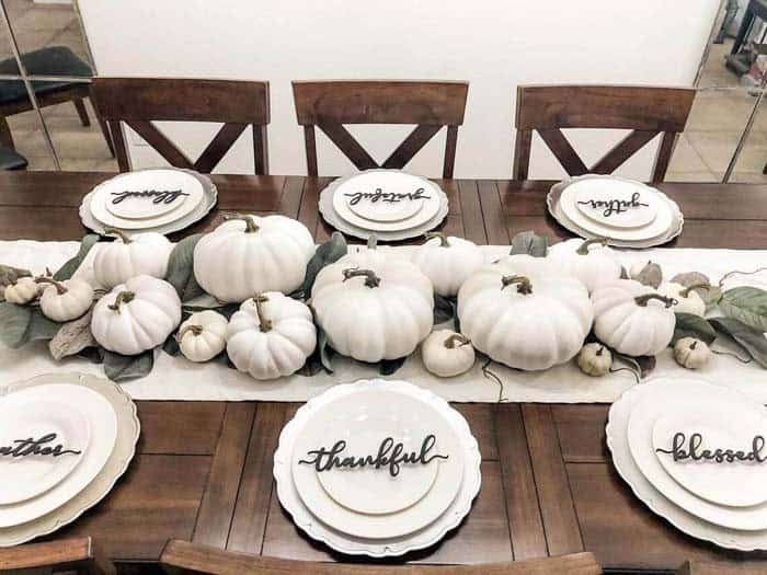 Make a Table Sparkle with a White Pumpkin Tablescape