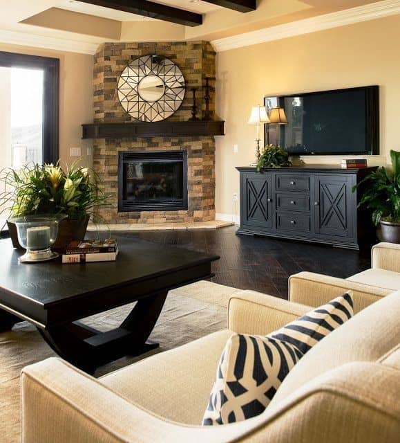 Get Creative with Your Corner Fireplace