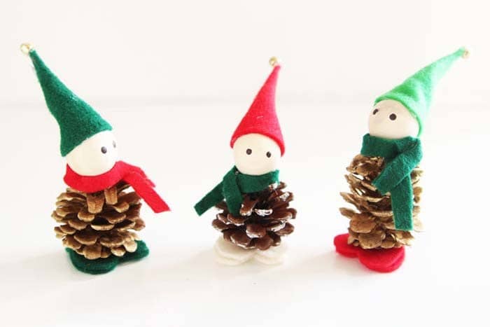 Craft Festive Pinecone Elves for the Holidays