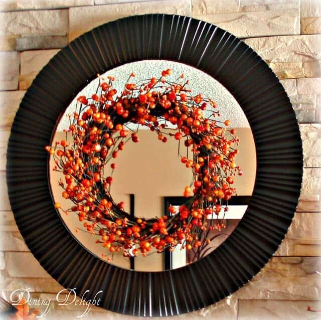 Unveil Autumn Style with Orange Berry Mirror Wreath