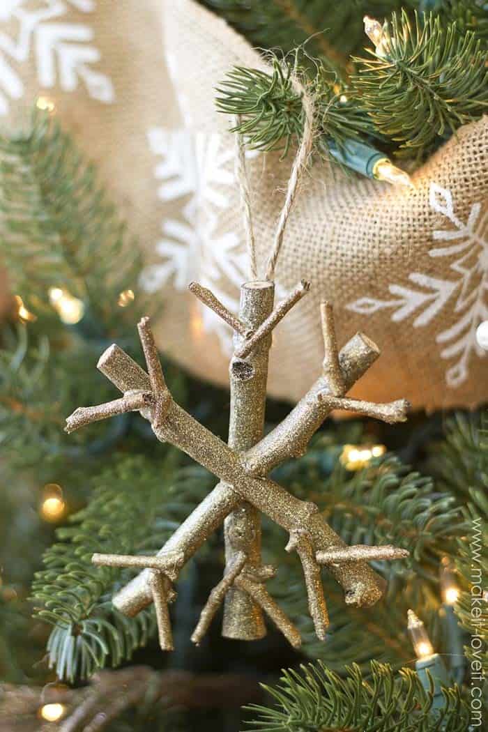 Adorn Your Tree with a Glossy Twig Snowflake Ornament