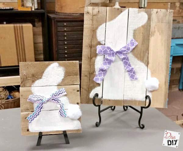 Paint Adorable Bunnies on Rustic Pallet Pieces