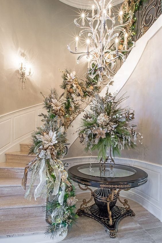 Transform Your Staircase into a Wintery Escape