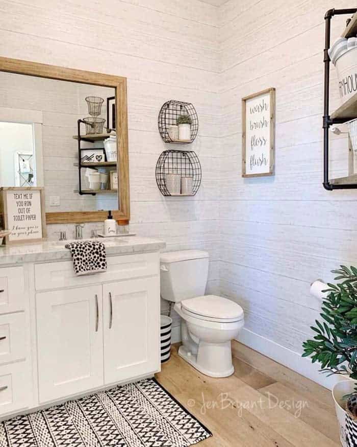 Budget Friendly Shiplap Wallpaper