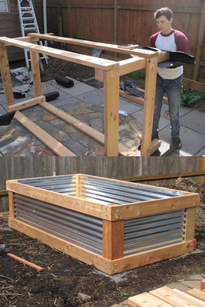 Metal Raised Bed Fortified With Frame