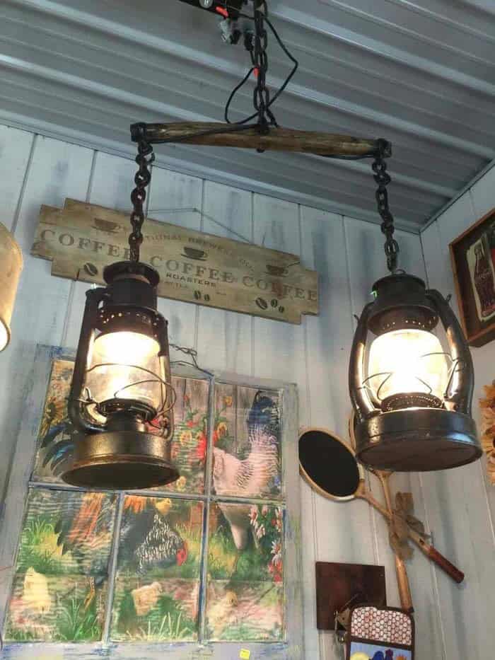 Repurpose Oil Lanterns for Suspended Track Lighting