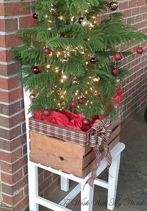 Upcycle a Wood Crate into a Decorative Faux Planter