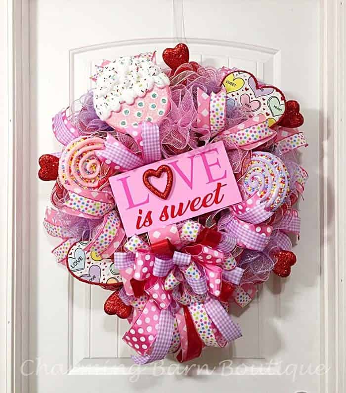 Decorate Your Porch with an Adorable Candy Wreath