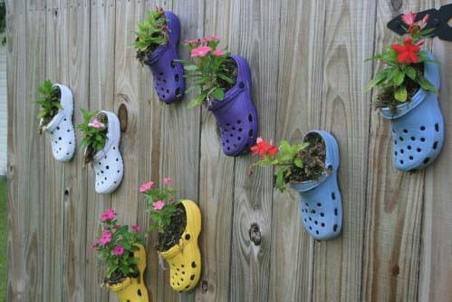 Colorful Croc Flowerpots