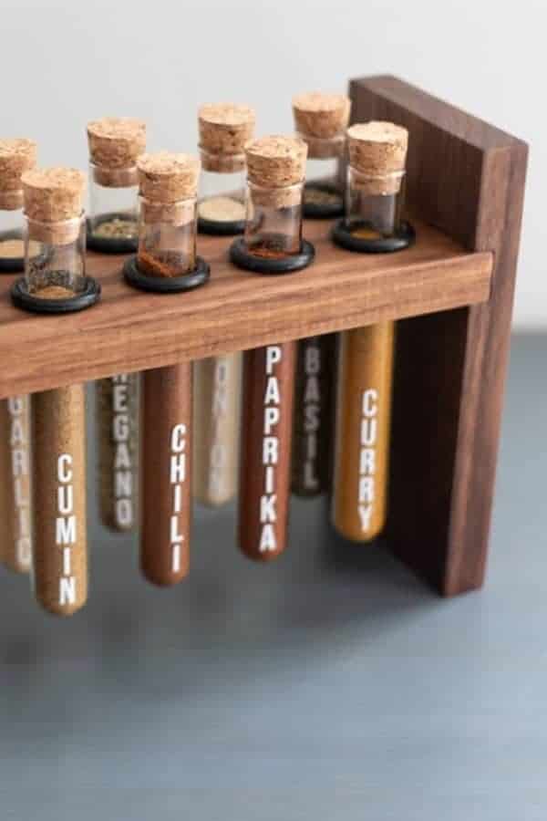 Keep Spices Visible With Decorative Test Tube Rack