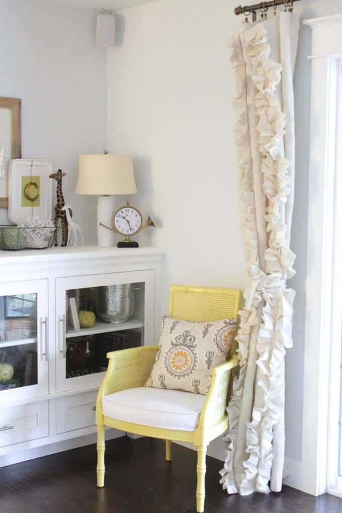 Ruffled Burlap Curtain Tutorial