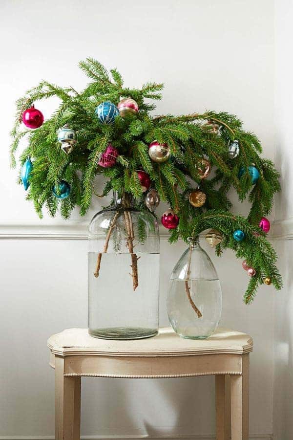 Colorful Ornaments Dress Up Greenery