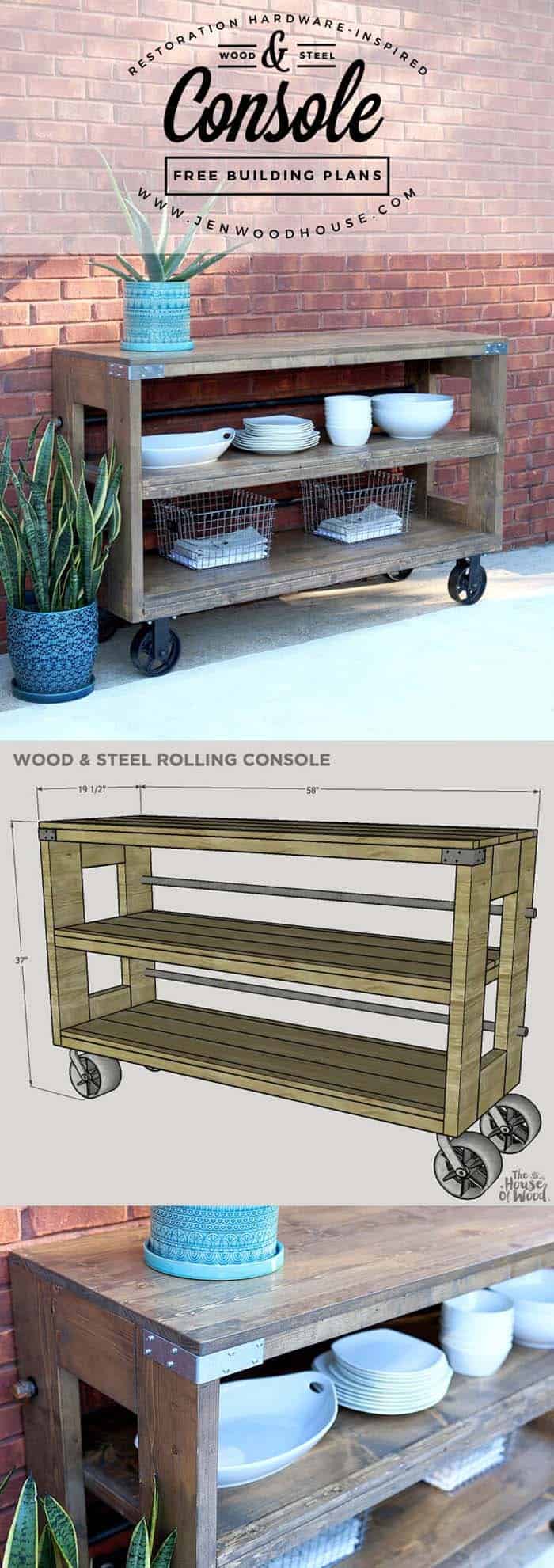 Enhance Outdoor Meals with Rolling Side Table