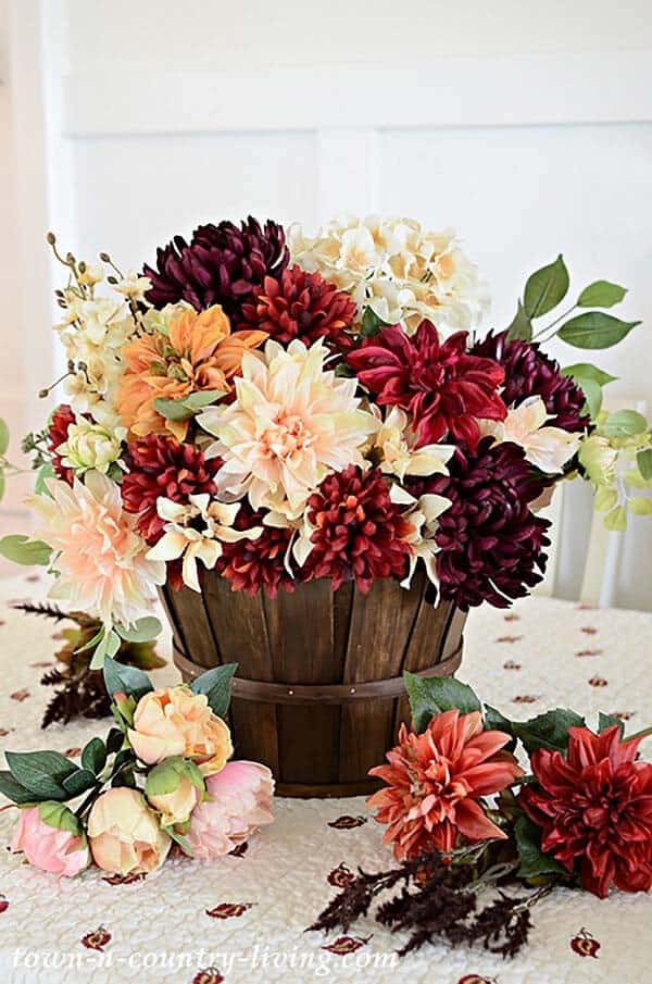 Rustic Bucket Brings Realism to Silk Flowers