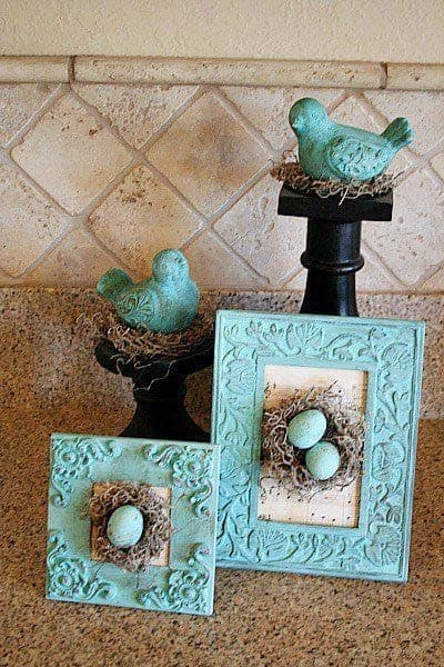 Elevate Easter Decor with Framed Bird Nests