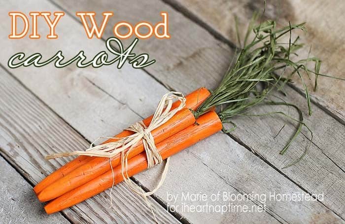 Create Easter Carrots with Wood Dowels