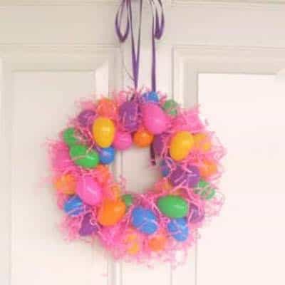 Make a Colorful Easter Eggs Wreath