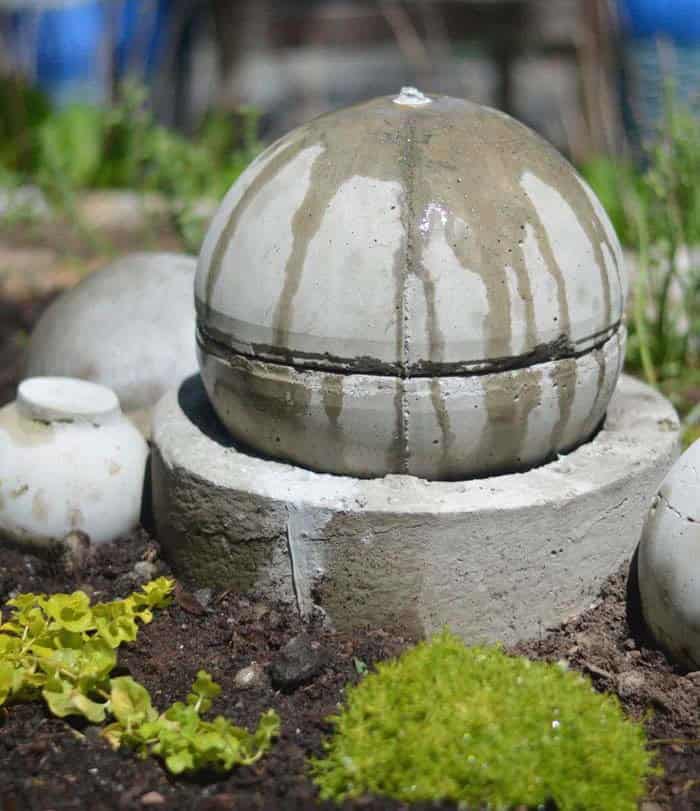 Make an Outdoor Water Feature with a Concrete Globe Mold