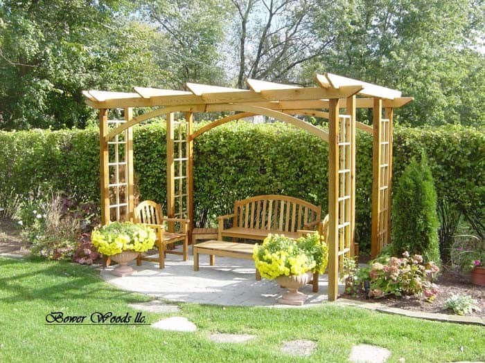 Arched Gazebo Sitting Area