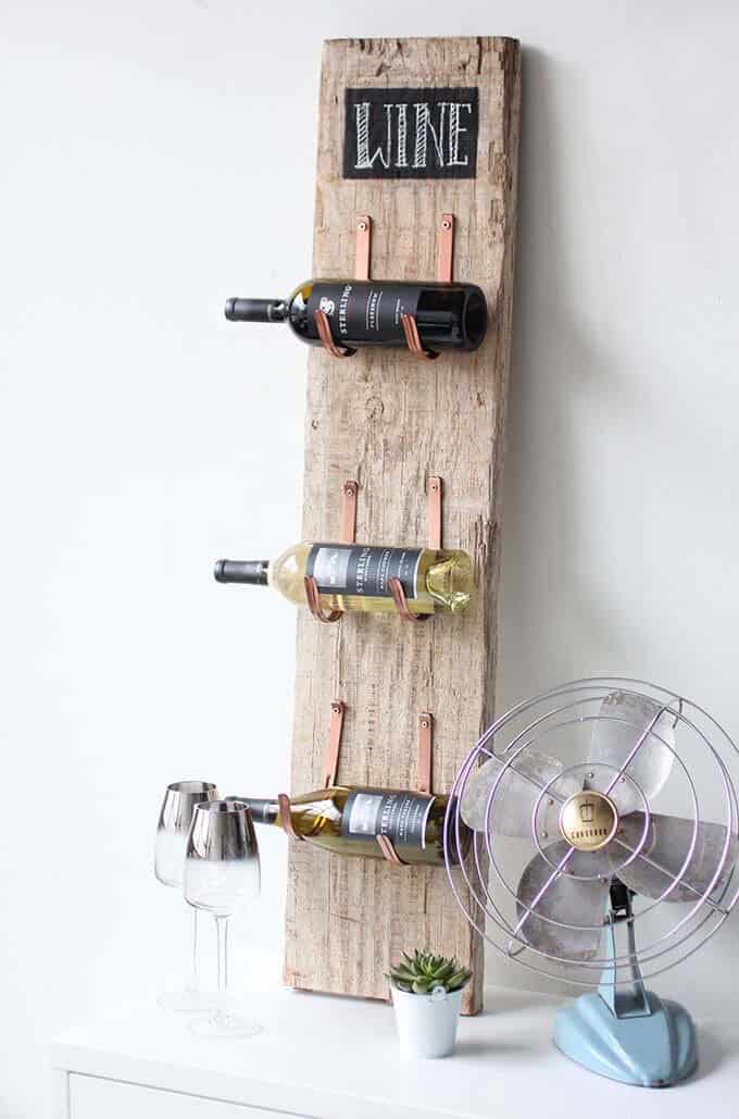 DIY Hooked Wine Rack