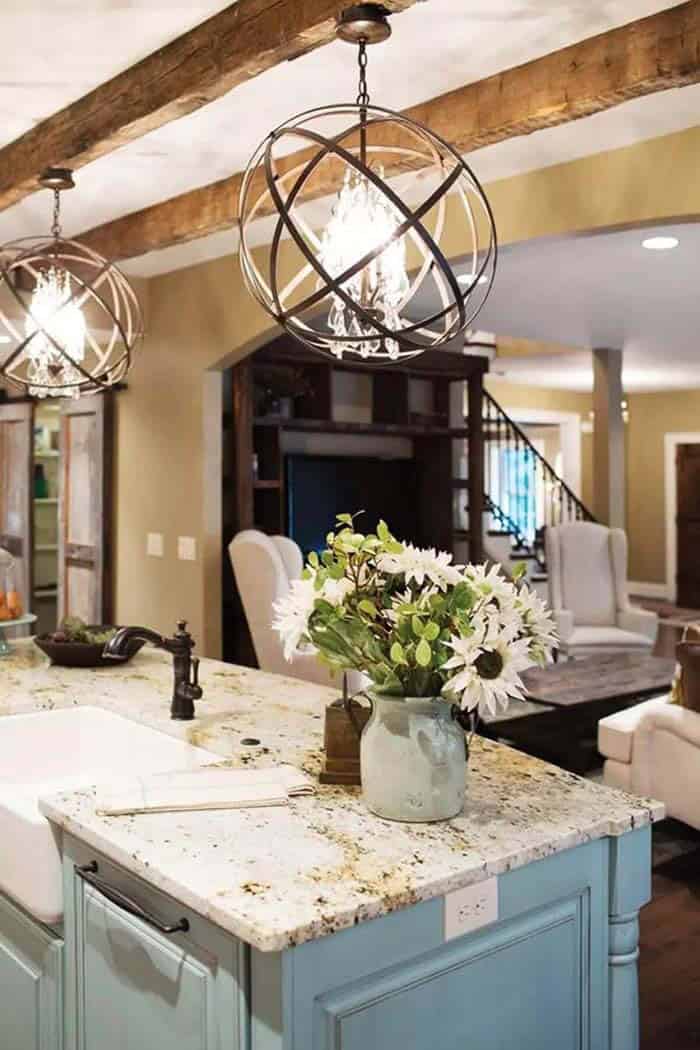 Metal and Crystal Farmhouse Chandeliers