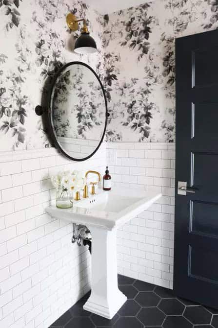 Elegant Traditional With Subway And Hex Tile