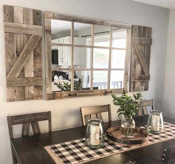 Create a Country Window Mirror With Barnwood