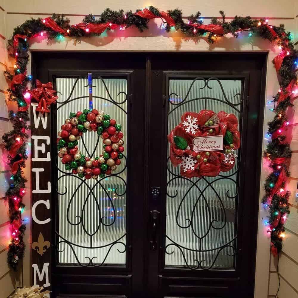 Add a Unique Twist to Christmas Front Door Decor