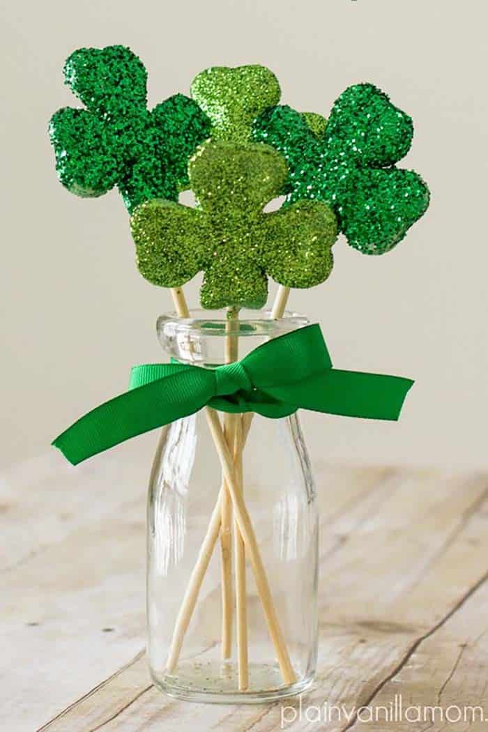 Create a Festive Glitter Shamrock Bouquet