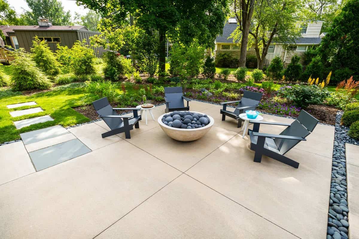 Patio With Large Tiles