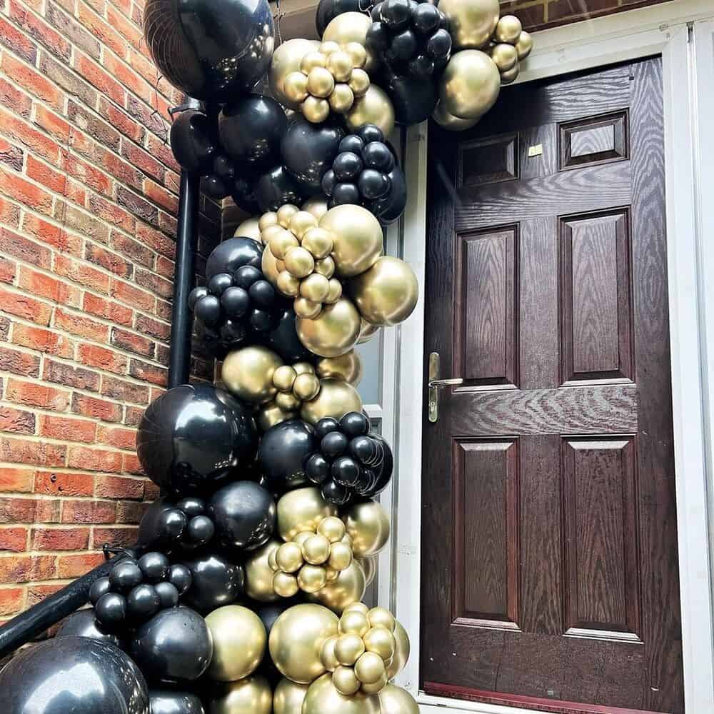 Black And Gold Balloon Decoration