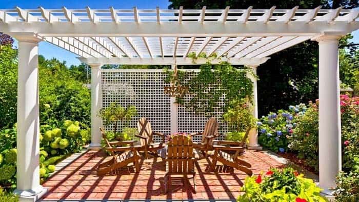 Elegant Latticed Patio Pergola