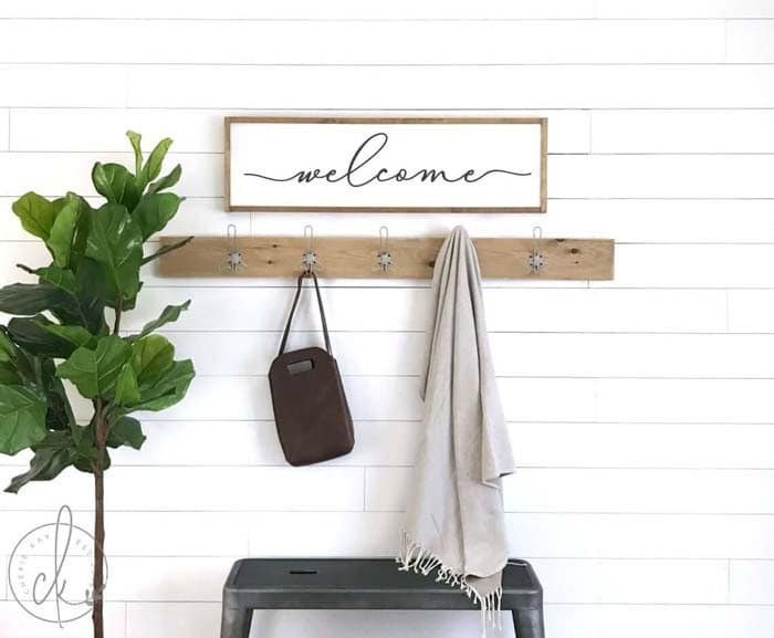 Simple Coat Rack Entry Center