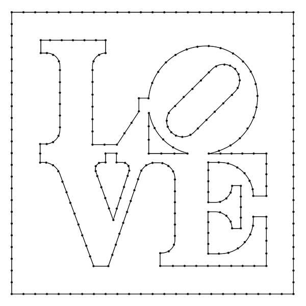 Another Love String Art Template