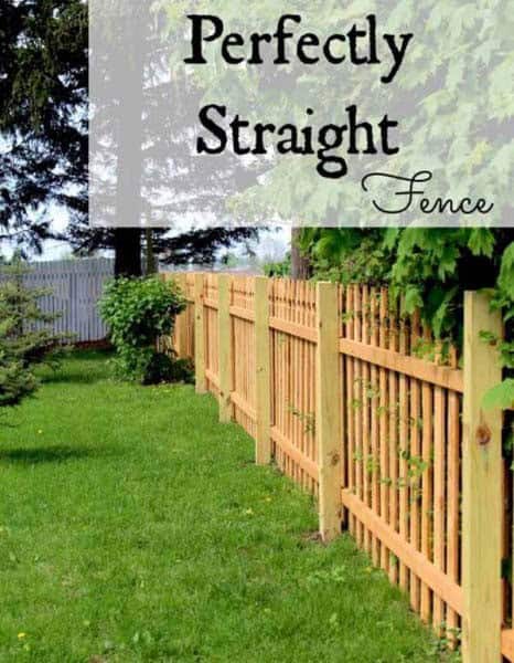 Perfectly Straight Natural Wood Picket Fence