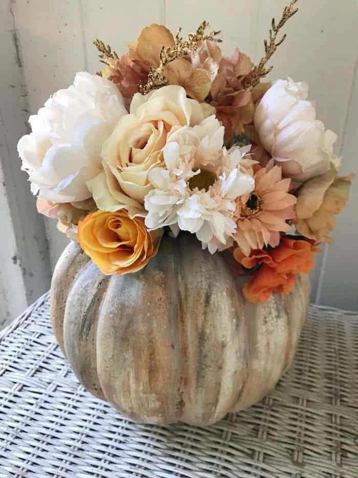 Create a Beautiful Floral Display with Pumpkin Vase