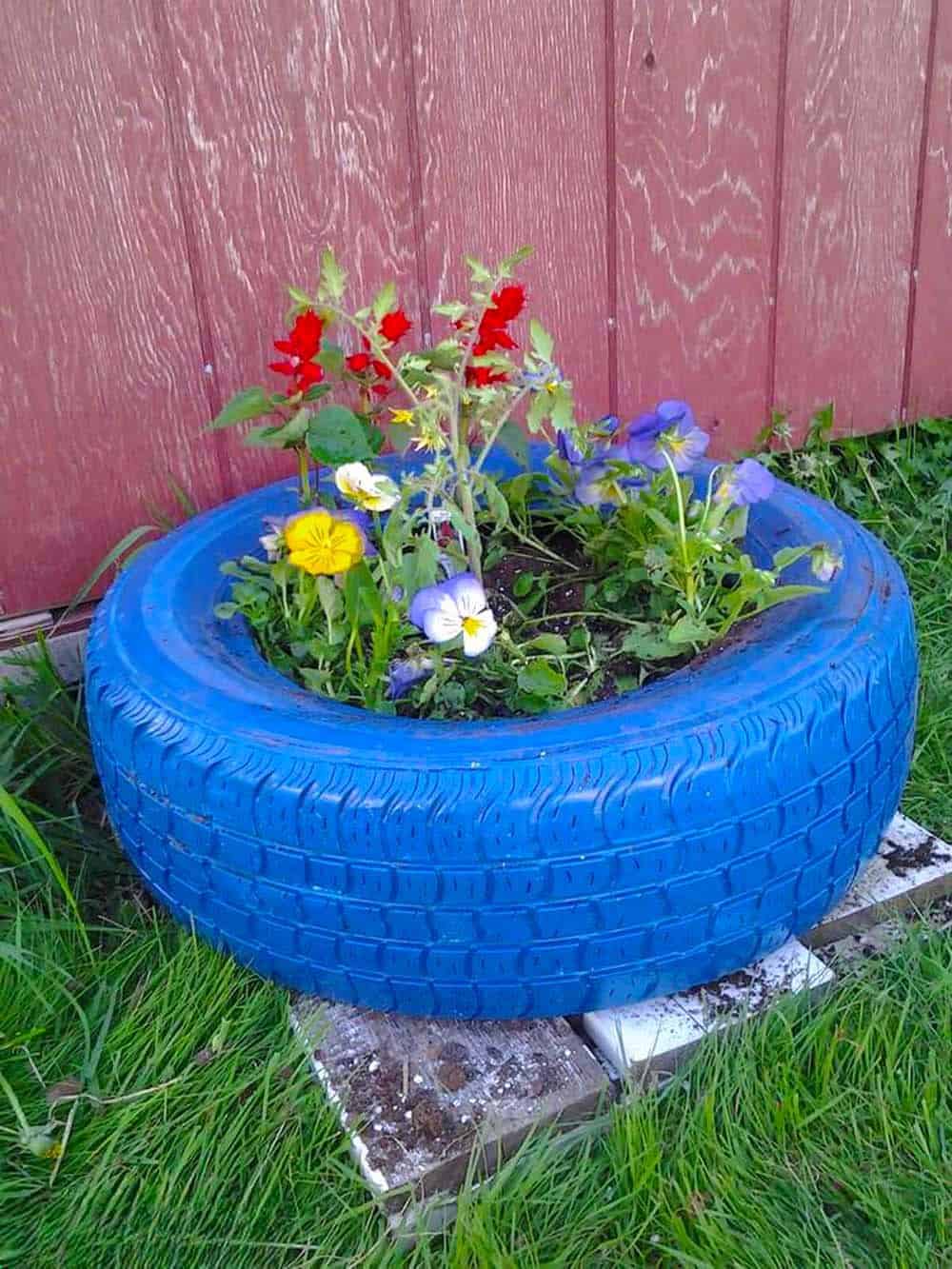 Upcycled Tire Planter