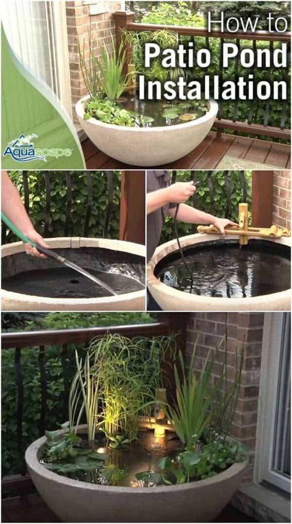 Make a Water Garden with an Aquatic Patio Pond