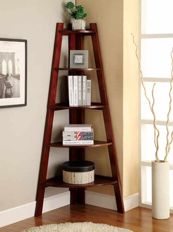 Spruce Up Your Living Room with a Rustic Wooden Bookshelf