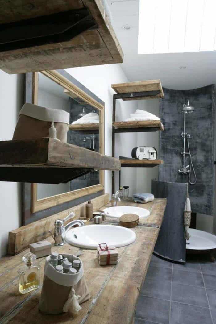 Reclaimed Wood Textures Offset Dark Gray