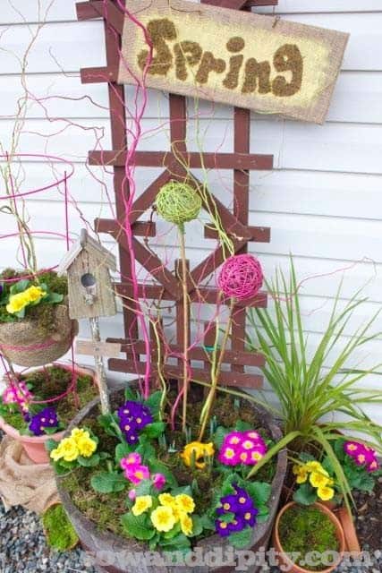 Multicolor Spring Garden Planter